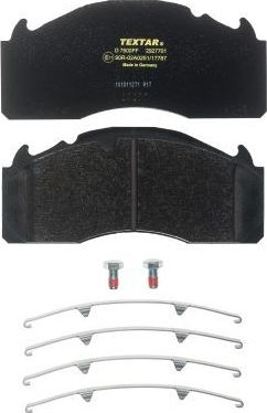 Тормозные колодки Textar передние/задние для Volvo  FMX 1998-2005. Артикул 2927701