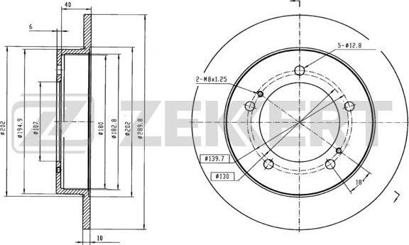 Тормозной диск Zekkert. Артикул BS-5813