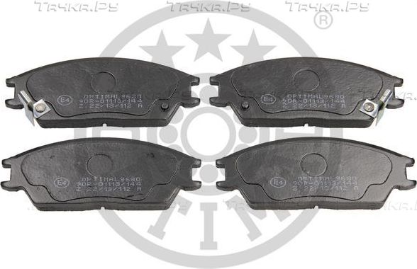 Тормозные колодки Optimal передние для Hyundai Accent II 1999-2006. Артикул BP-09680