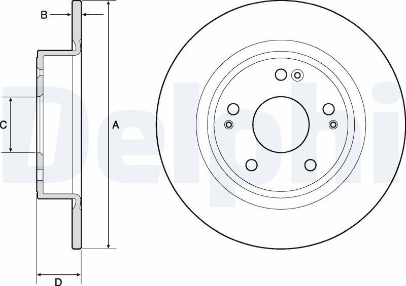 Тормозной диск Delphi. Артикул BG4801C