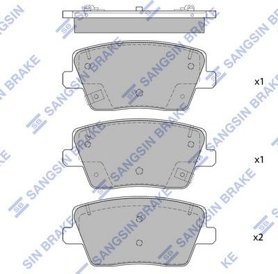 Тормозные колодки Sangsin Hi-Q. Артикул SP4331