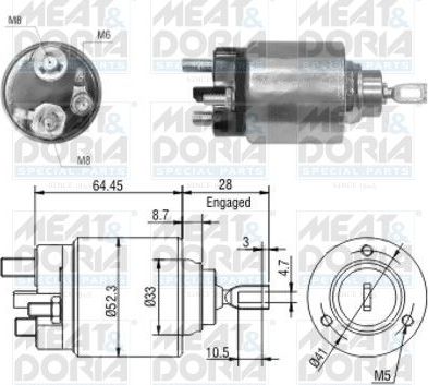 Втягивающее реле стартера Meat & Doria для Ford Mondeo II 1996-2000. Артикул 46040