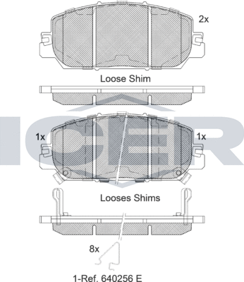 Тормозные колодки Icer передние для Honda CR-V V 2017-2026. Артикул 182322