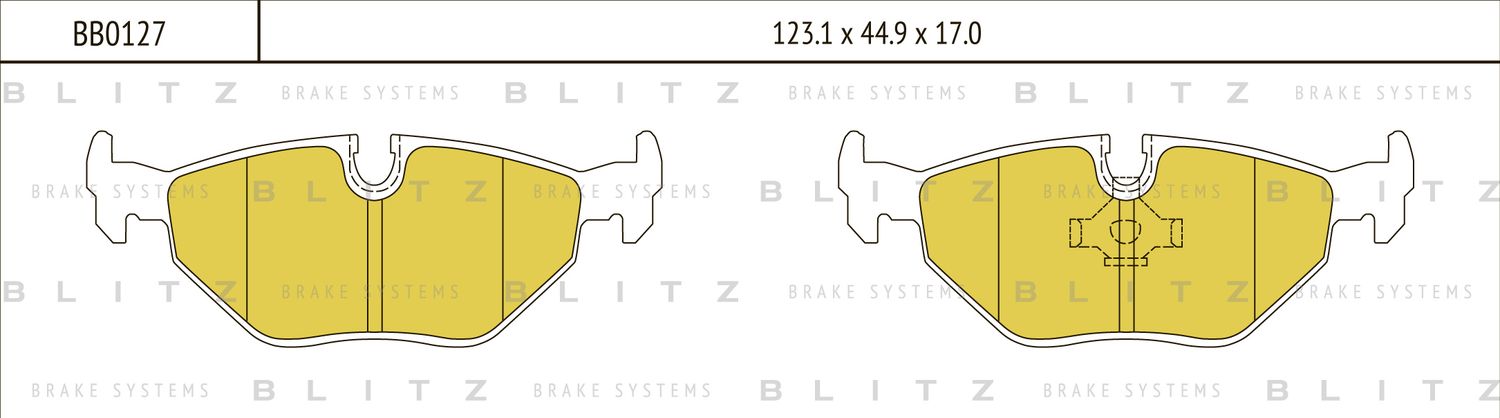 Колодки тормозные дисковые | перед | (Blitz) Blitz. Артикул BB0127