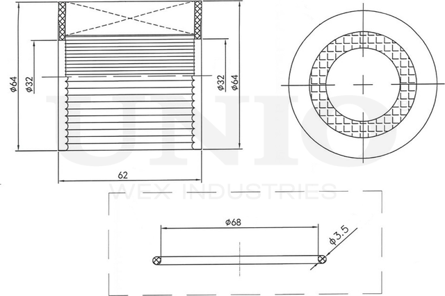 Фильтр масляный (Unio). Артикул FLT-20017