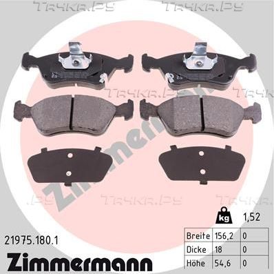 Тормозные колодки Zimmermann. Артикул 21975.180.1
