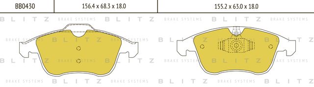 Колодки тормозные RENAULT MEGANE/SCENIC 08- перед. (Blitz). Артикул BB0430