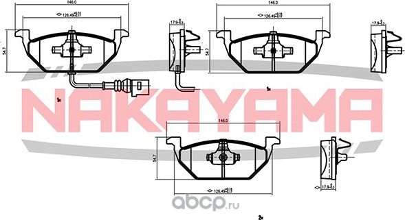 Колодки тормозные (Nakayama). Артикул HP8107NY
