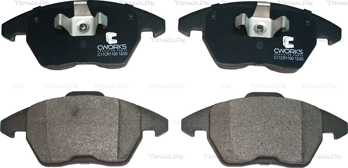 Тормозные колодки Cworks передние для SEAT Mii 2011-2019. Артикул C11CR1100