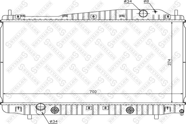 Радиатор охлаждения двигателя Stellox. Артикул 10-25321-SX