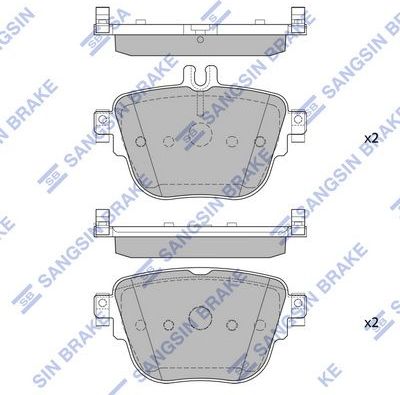 Тормозные колодки Sangsin Hi-Q. Артикул SP4413
