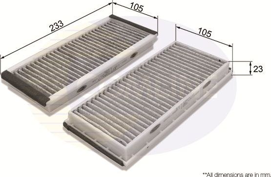 Салонный фильтр Comline. Артикул EKF338A-2