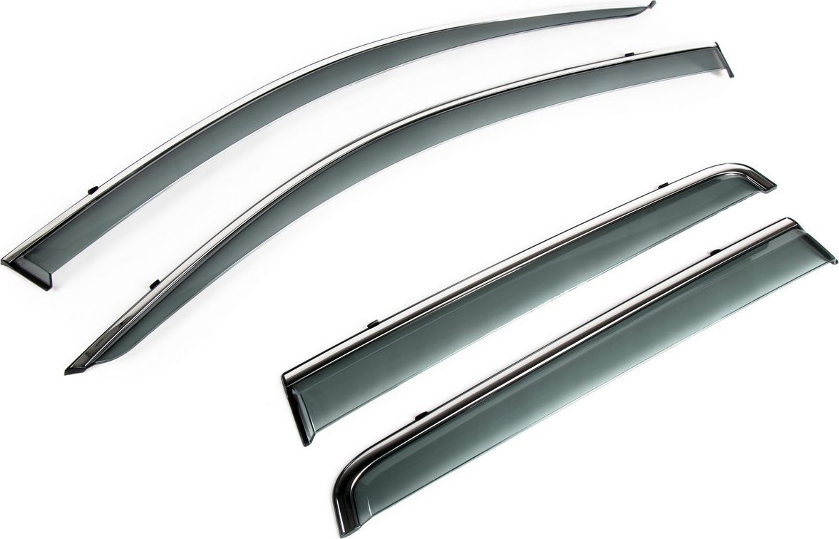 Дефлекторы Rival с молдингом для окон Mitsubishi Outlander III 2012-2018 2018-2026. Артикул 84002001