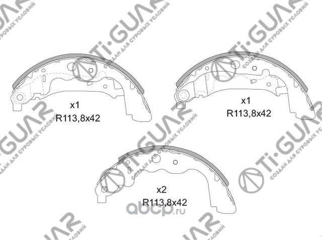 Тормозные колодки (TI-Guar). Артикул TG43551