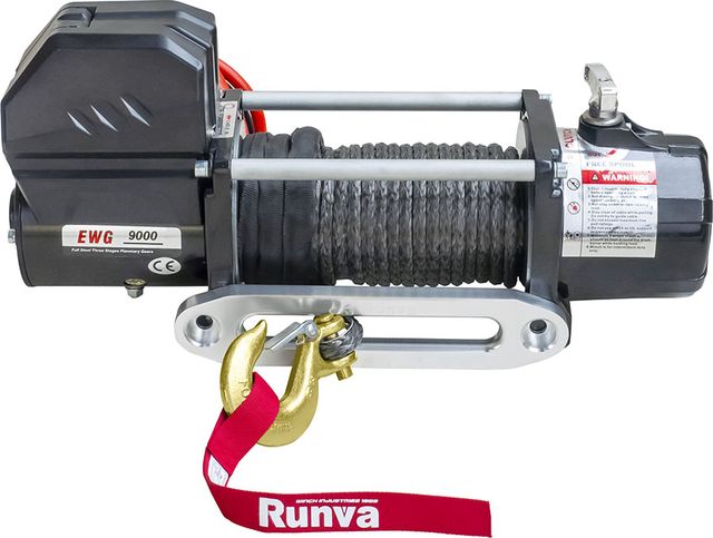 Лебёдка электрическая 12V Magnum 9000 lbs 4200 кг (синтетический трос). Артикул EWG9000S