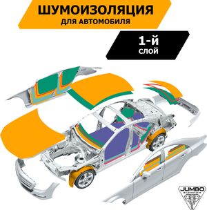 Вибропоглощающий материал для шумоизоляции автомобиля JUMBO acoustics 2.0, 20 шт.. Артикул V02020R1