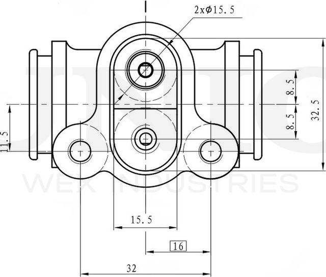 Цилиндр тормозной рабочий (Unio). Артикул BRC-20540