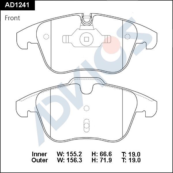 Тормозные колодки Advics. Артикул AD1241
