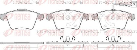 Тормозные колодки Remsa передние для Volkswagen Transporter T6 2015-2026. Артикул 1045.11