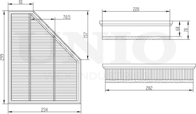 Фильтр воздушный (Unio). Артикул FLT-10103
