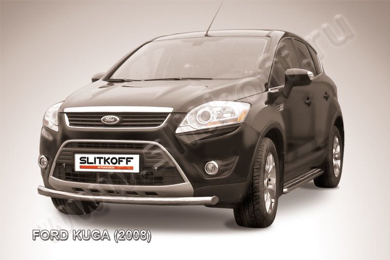 Защита Slitkoff переднего бампера d57 для Ford Kuga I 2008-2012. Артикул FKG006