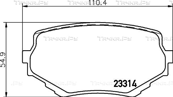 Тормозные колодки Mintex передние для Suzuki Grand Vitara III 2007-2008. Артикул MDB1750