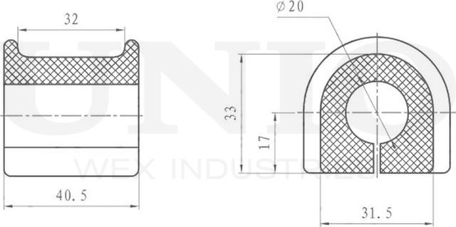 Втулка стабилизатора (Unio). Артикул RMP-10148