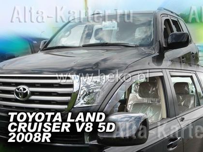 Дефлекторы Heko для окон Toyota Land Cruiser 200 5-дв. 2007-2015. Артикул 29602