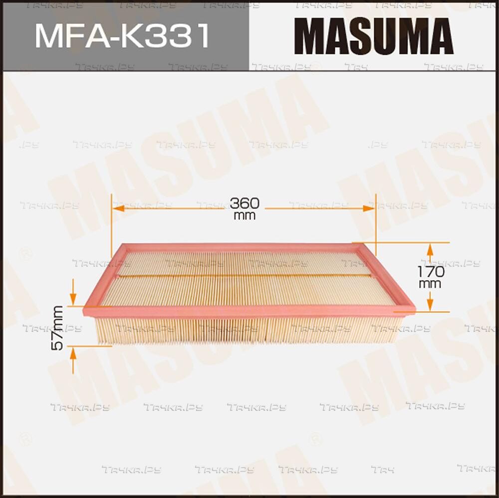 Воздушный фильтр Masuma. Артикул MFA-K331