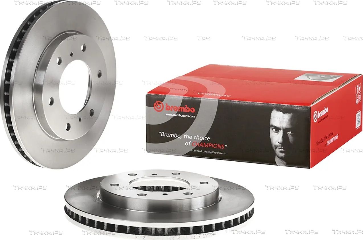 Тормозной диск Brembo передний для Mitsubishi L200 IV 2005-2015. Артикул 09.A868.10