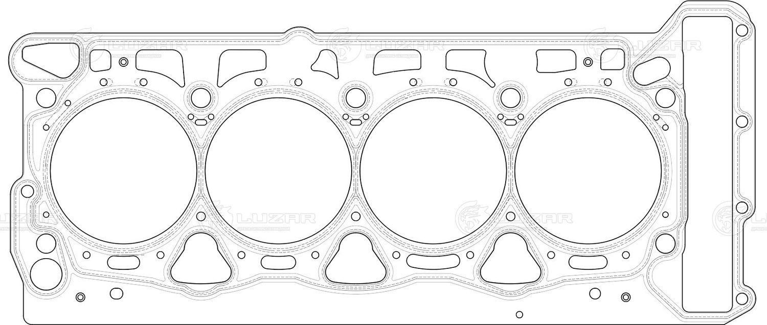 Прокладка ГБЦ для а м VW Tiguan (07-) Passat B7 (10-) Skoda Octavia A5 (04-) 1.8 (Luzar). Артикул LES11802