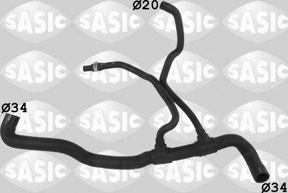 Патрубок радиатора (системы охлаждения) Sasic. Артикул 3406340