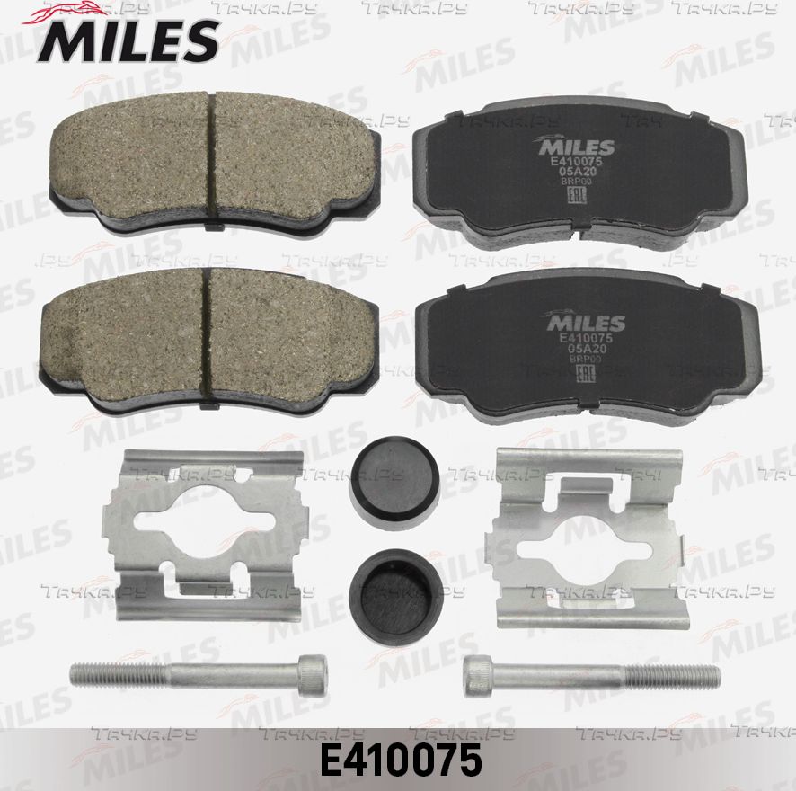 Тормозные колодки Miles (Low-Metallic) задние для Citroen Jumper I 1994-2006. Артикул E410075
