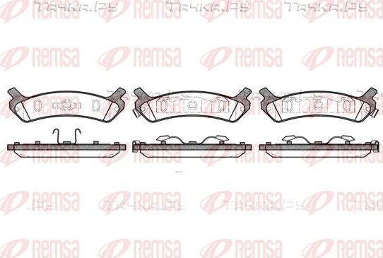 Тормозные колодки Remsa задние для Hyundai Sonata II 1988-1993. Артикул 0359.00