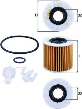 Масляный фильтр Mahle. Артикул OX 414D1