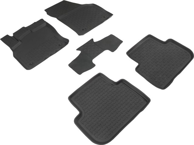 Коврики резиновые Seintex с высоким бортиком для салона Audi Q3 II F3 2018-2026. Артикул 94065