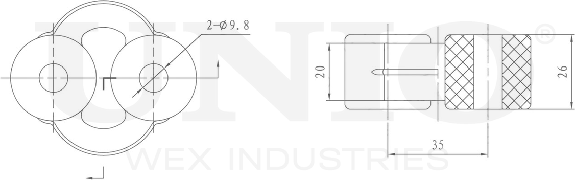 Крепление глушителя (Unio). Артикул RMP-12001