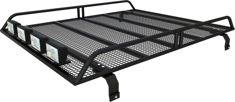 Багажник экспедиционный Podgotoffka 1500х1250х120 мм с сеткой и креплением на водостоки для ВАЗ 2121, 2131 (Нива) 3дв. 1976-2026. Артикул PGT-B.27.03