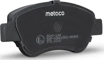 Колодки тормозные CITROEN C1/PEUGEOT 107/TOYOTA AYGO 1.0/1.4D 05- перед. (Metaco). Артикул 3000148