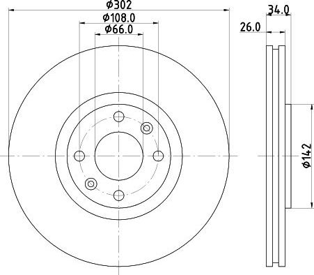Тормозной диск Mintex. Артикул MDC1755