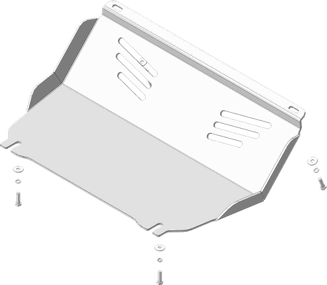 Защита алюминиевая Мотодор для радиатора Mitsubishi L200 V 2015-2026 МКПП. Артикул 31327