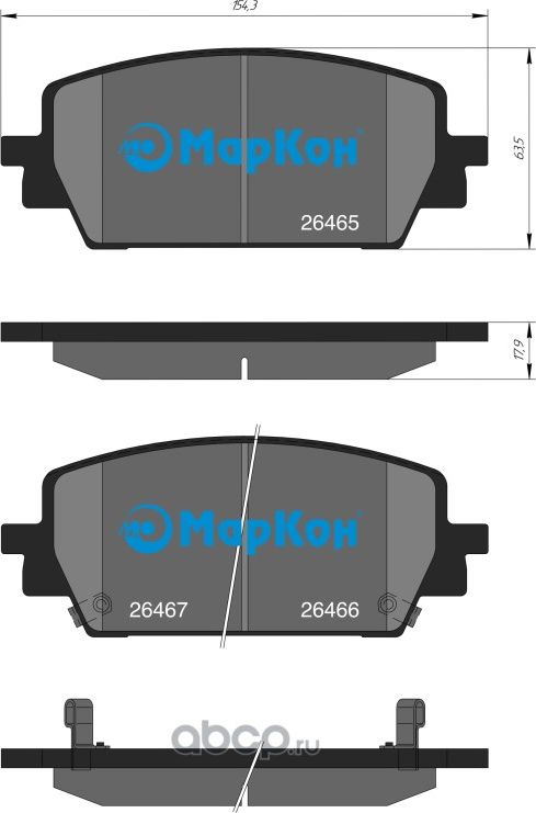 Колодки тормозные дисковые передние к-т с мех. датчиком износа HYUNDAI SANTA FE (Markon). Артикул 509302179