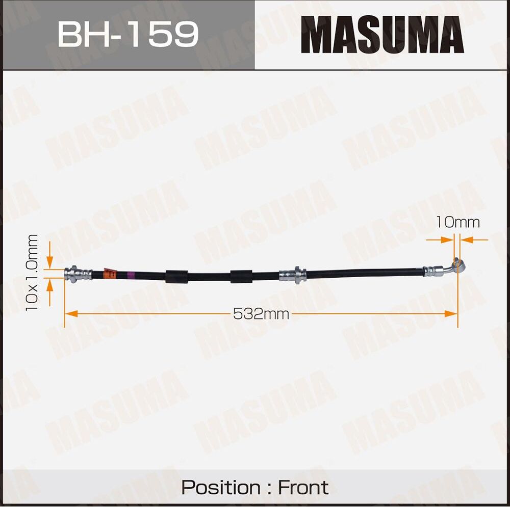 Тормозной шланг Masuma передний правый/левый для Nissan Maxima A32 1995-2000. Артикул BH-159