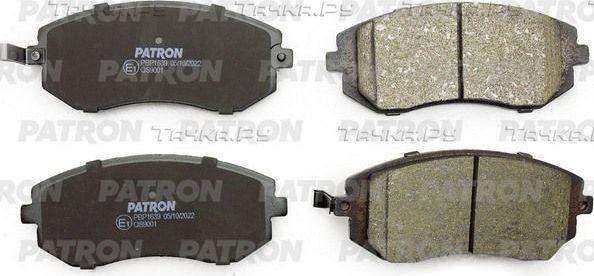 Тормозные колодки Patron передние для Subaru Legacy III 1998-2003. Артикул PBP1639
