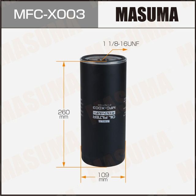 Масляный фильтр MASUMA Masuma. Артикул MFCX003