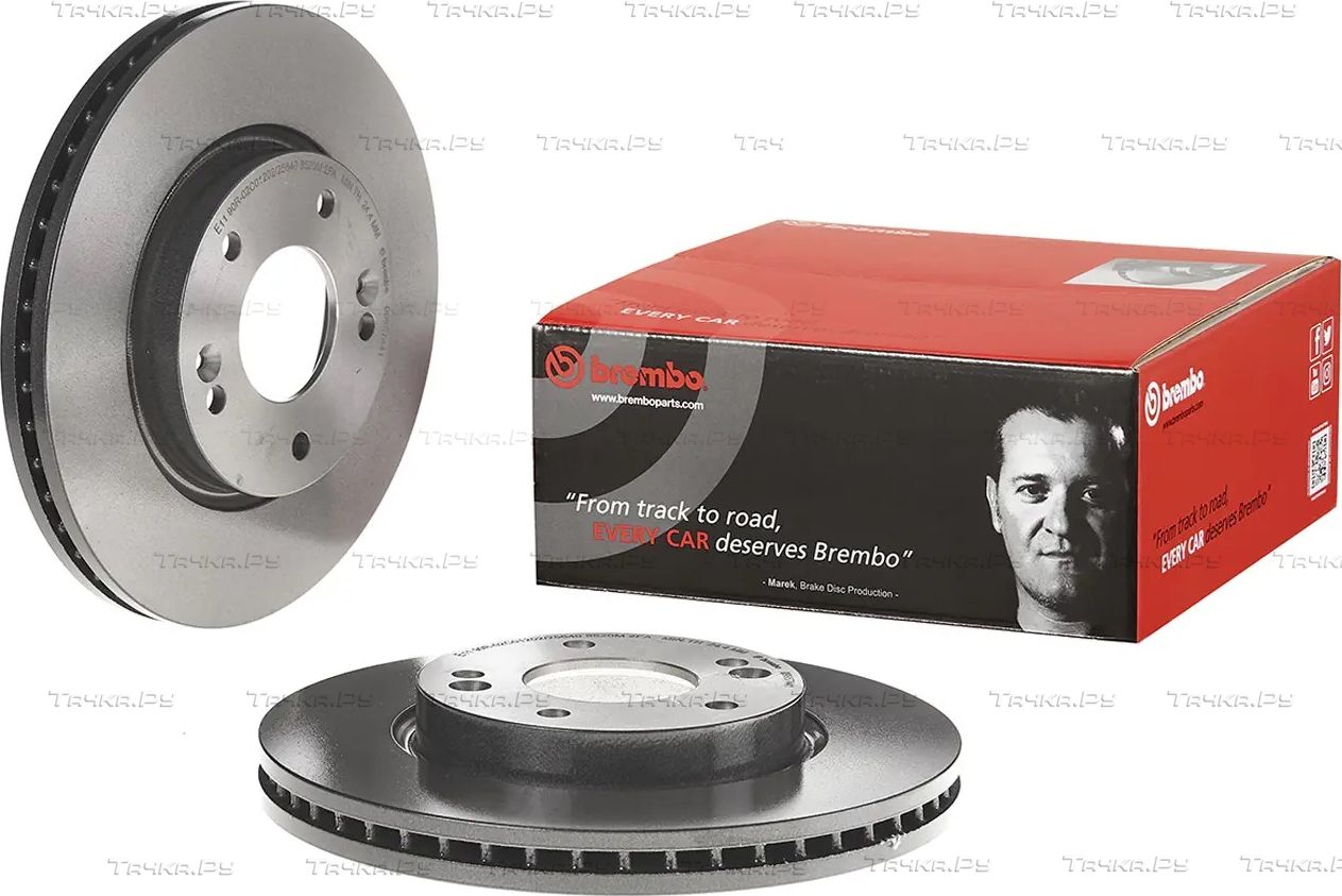 Тормозной диск Brembo UV Coated передний для Kia Soul III 2019-2026. Артикул 09.9574.41