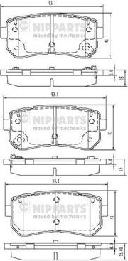 Тормозные колодки Nipparts. Артикул N3610313