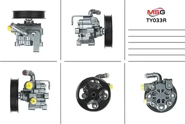 Насос ГУР восстановленный Toyota Avensis 1997-2003, Toyota RAV4 II 2001-, Toyota (MSG). Артикул TY033R