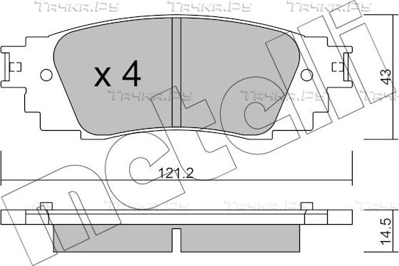 Тормозные колодки Metelli задние для Lexus UX I 2018-2026. Артикул 22-1089-0