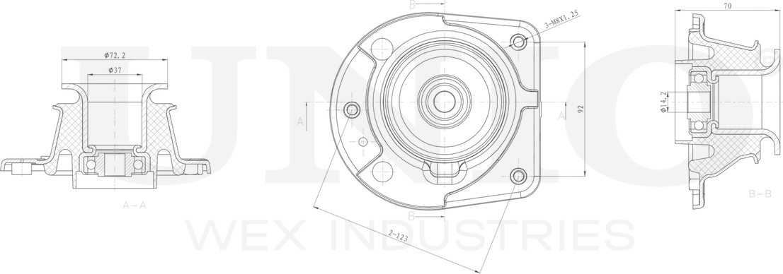 Опора амортизационной стойки (Unio). Артикул RMP-13079